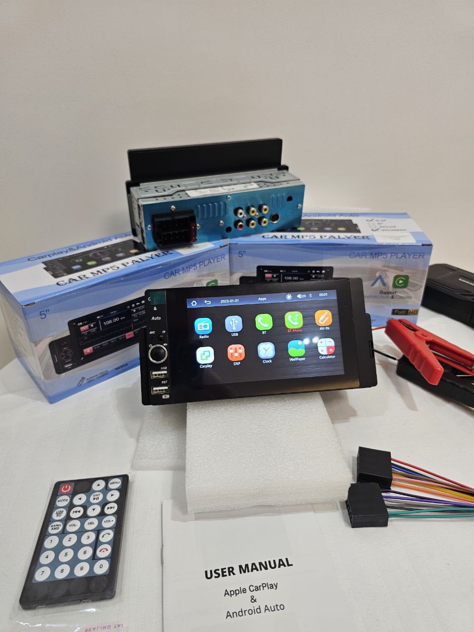 شاشة سيارة ذكية MP5 بحجم 5 إنش CarPlay & Bluetooth