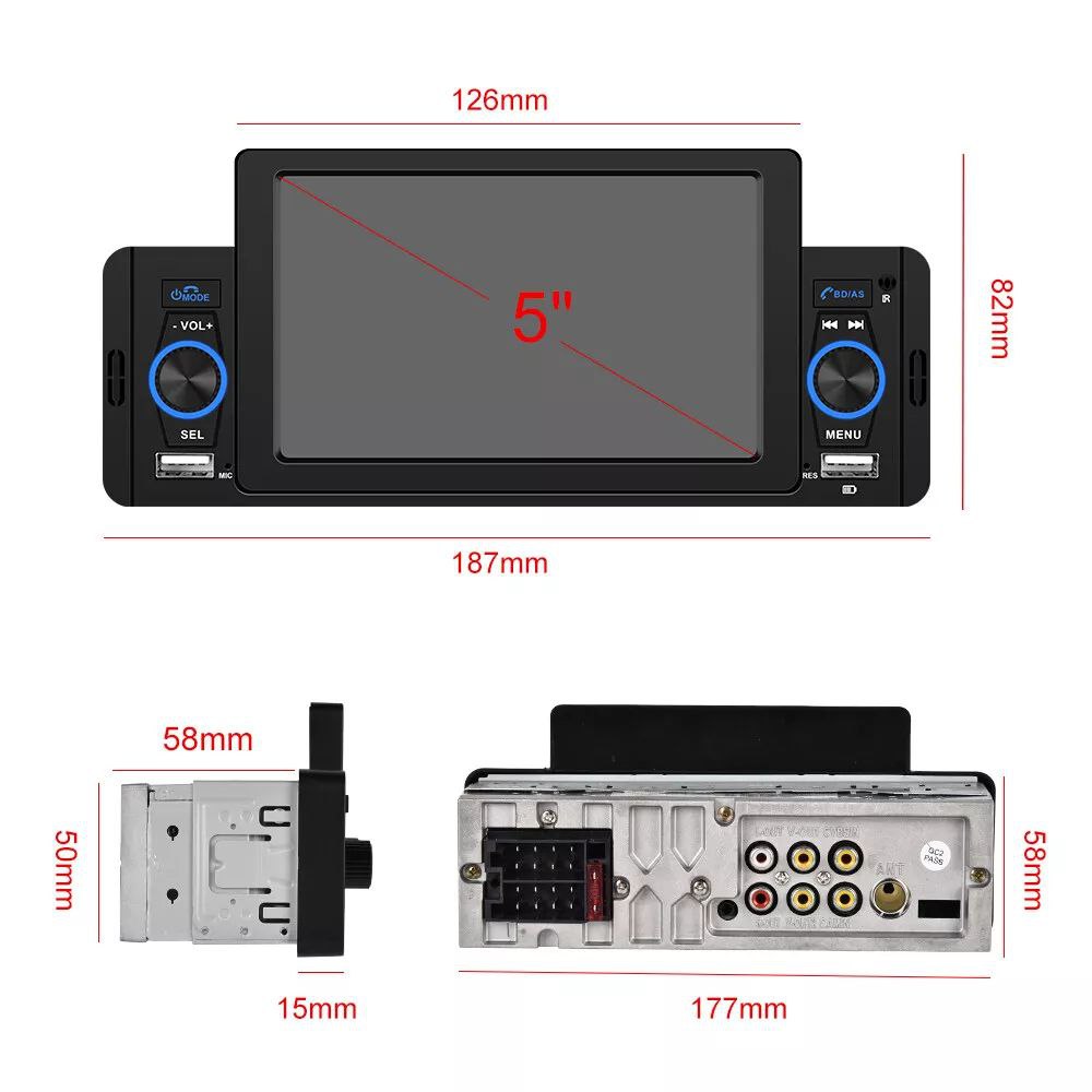 GPS شاشة سيارة ذكية مع بلوتوث