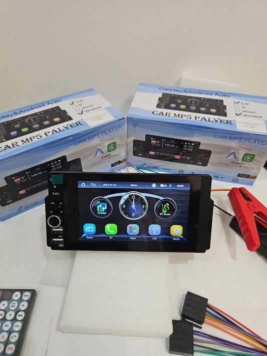شاشة سيارة ذكية MP5 بحجم 5 إنش  CarPlay & Bluetooth