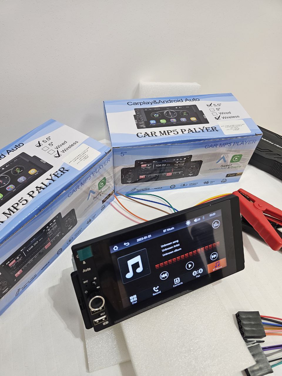 شاشة سيارة ذكية MP5 بحجم 5 إنش  CarPlay & Bluetooth