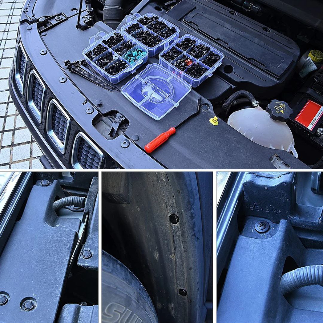 🔥📦 علبة مشابك السيارات المتعددة الاستخدام 680 قطعة 🚗✨