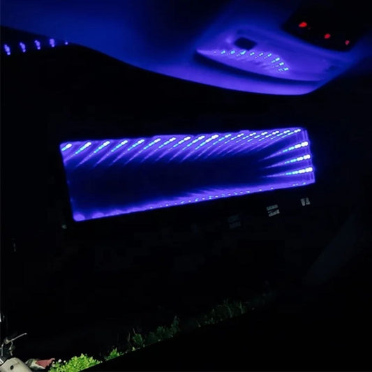 ✨ مرآة السيارة LED بانعكاس لانهائي – ديكور فاخر وتجربة قيادة مختلفة! 🚗💡