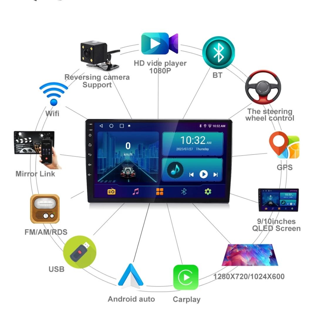 🚗📱 شاشة سيارة ذكية 9 بوصة – تجربة قيادة عصرية وممتعة!